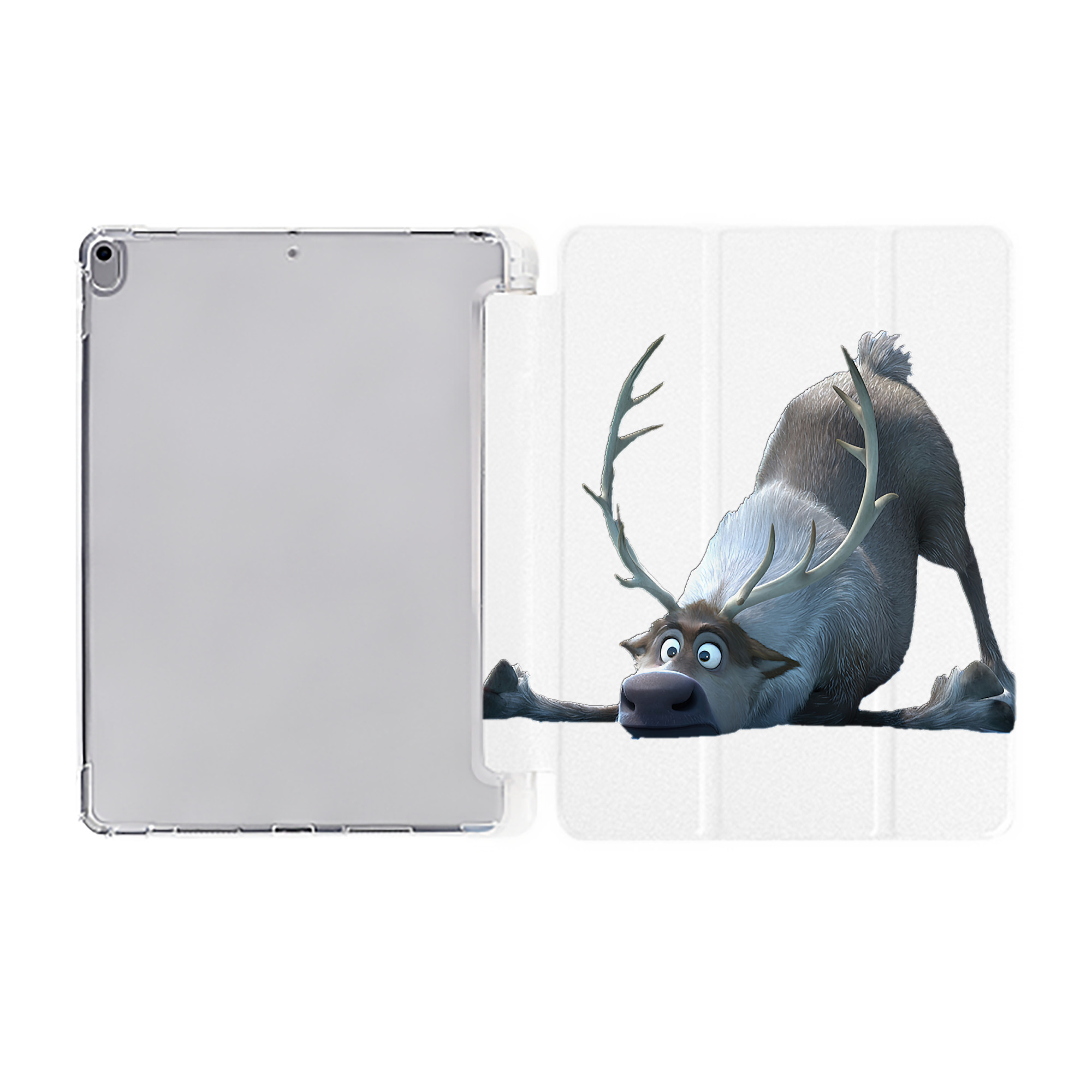 （画像用） アナと雪の女王 アンナ エルサ Frozen Anna Elsa IPad ケース ペン収納付き 三つ折りスタンド PUレザー×シリコン 対応機種9.5/10.5/10.9インチ
